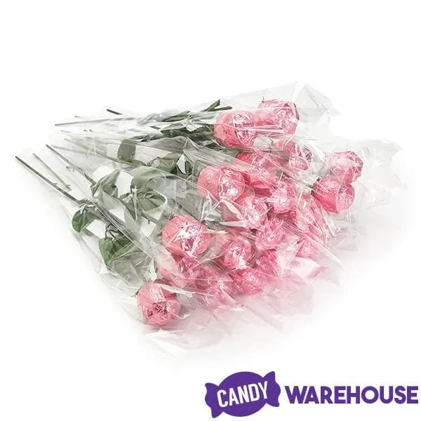 Albert's Foiled Milk Chocolate Roses - Pink: 20-Piece Bouquet 5 Albert's Foiled Milk Chocolate Roses - Pink: 20-Piece Bouquet - Image 3