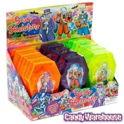 Albert's Scary Skeletons Interlocking Bones Candy Coffins: 12-Piece Display -Candy Promotion Shop albert s scary skeletons interlocking bones candy coffins 12 piece display candy warehouse 4