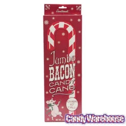 Archie McPhee Jumbo Bacon Candy Cane -Candy Promotion Shop archie mcphee jumbo bacon candy cane candy warehouse 3
