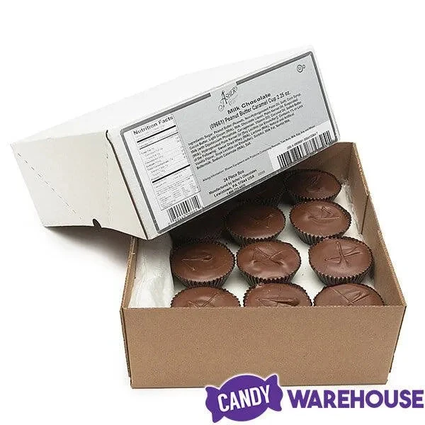 Asher's Giant Chocolate Peanut Butter Caramel Cups: 24-Piece Box 4 Asher's Giant Chocolate Peanut Butter Caramel Cups: 24-Piece Box - Image 2