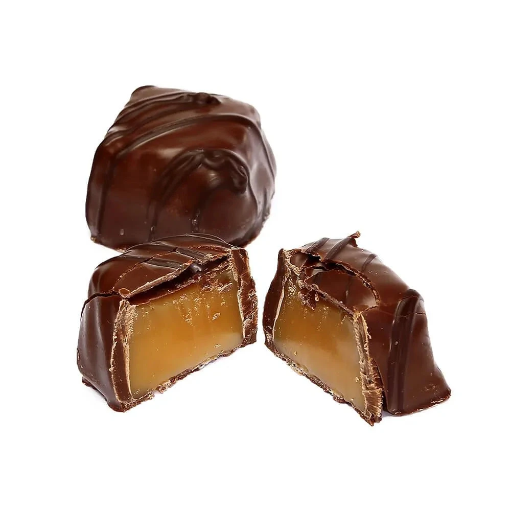 Asher's Milk Chocolate Covered Vanilla Caramels: 6LB Box 3 Asher's Milk Chocolate Covered Vanilla Caramels: 6LB Box