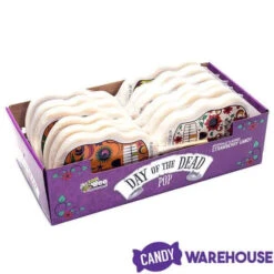 Bee International Day Of The Dead Skull Pops: 12-Piece Display -Candy Promotion Shop bee international day of the dead skull pops 12 piece display candy warehouse 3