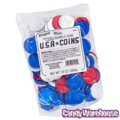 Bee International Patriotic USA Bubble Gum Coins: 100-Piece Bag -Candy Promotion Shop bee international patriotic usa bubble gum coins 100 piece bag candy warehouse 4 7f9d03cf d3d2 4d0b 9e86 10103555666f