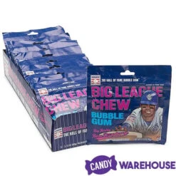 Big League Chew Bubble Gum Packs - Blue Raspberry: 12-Piece Box -Candy Promotion Shop big league chew bubble gum packs blue raspberry 12 piece box candy warehouse 4