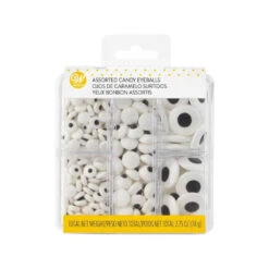 Wilton Black And White Candy Eyeball Sprinkles: 2.75-Ounce Box