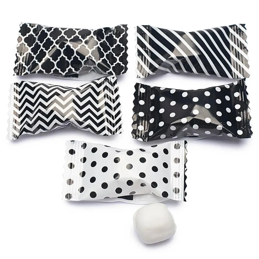 Black & White Wrapped Butter Mint Creams: 300-Piece Case 3 Black & White Wrapped Butter Mint Creams: 300-Piece Case