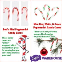 Bobs Sweet Stripes Mini Peppermint Candy Canes: 260-Piece Tub -Candy Promotion Shop bobs sweet stripes mini peppermint candy canes 280 piece tub candy warehouse 3