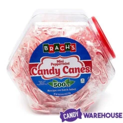 Brach's Peppermint Mini Candy Canes: 500-Piece Tub 8 Brach's Peppermint Mini Candy Canes: 500-Piece Tub -Candy Promotion Shop brach s peppermint mini candy canes 500 piece tub candy warehouse 2