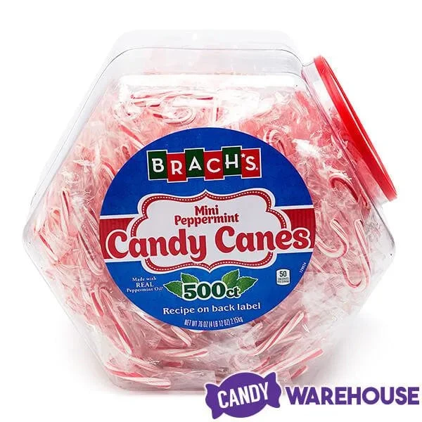 Brach's Peppermint Mini Candy Canes: 500-Piece Tub 4 Brach's Peppermint Mini Candy Canes: 500-Piece Tub - Image 2