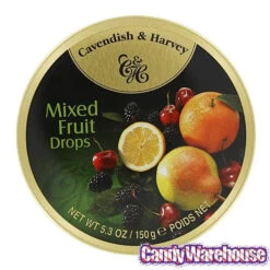 Cavendish & Harvey Hard Candy Drops Tins - Mixed Fruit: 12-Piece Box -Candy Promotion Shop cavendish and harvey hard candy drops tins mixed fruit 12 piece box candy warehouse 3