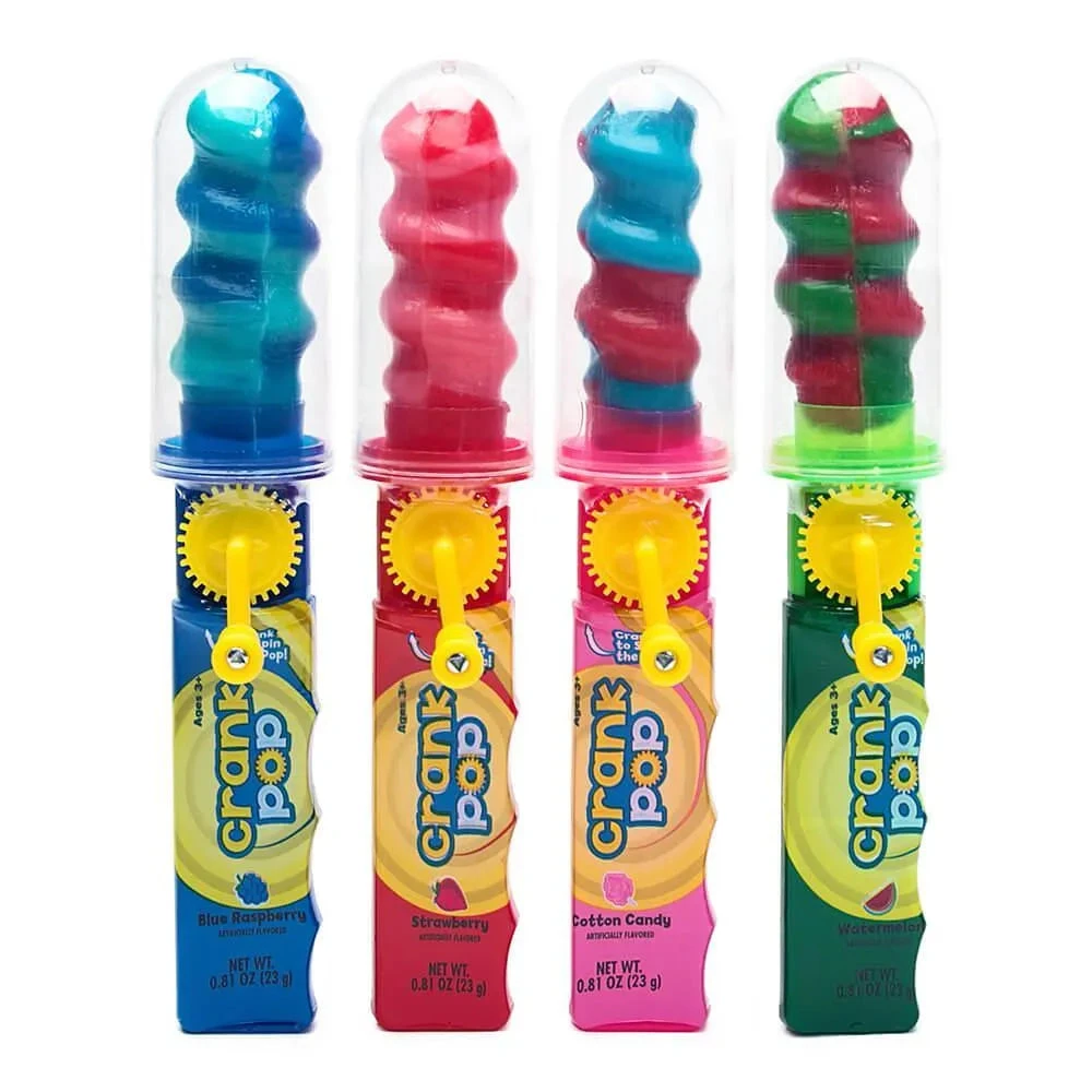 Crank Pop Spinning Lollipops: 16-Piece Display 3 Crank Pop Spinning Lollipops: 16-Piece Display