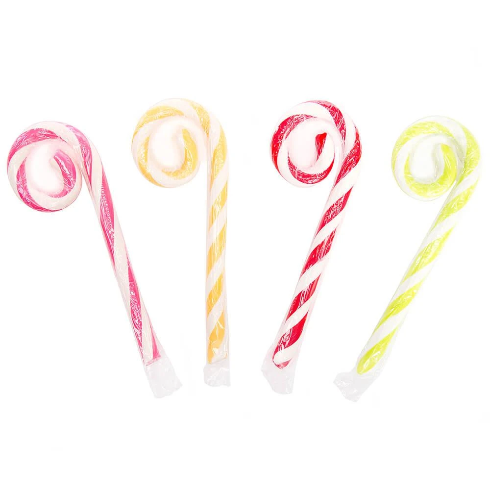 Curly Candy Canes: 8-Piece Box 3 Curly Candy Canes: 8-Piece Box
