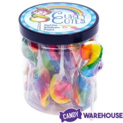 CurlyCutes Petite Crystal Ribbon Pops - Rainbow Cherry: 20-Piece Jar 9 CurlyCutes Petite Crystal Ribbon Pops - Rainbow Cherry: 20-Piece Jar -Candy Promotion Shop curlycutes petite crystal ribbon pops rainbow cherry 20 piece jar candy warehouse 4
