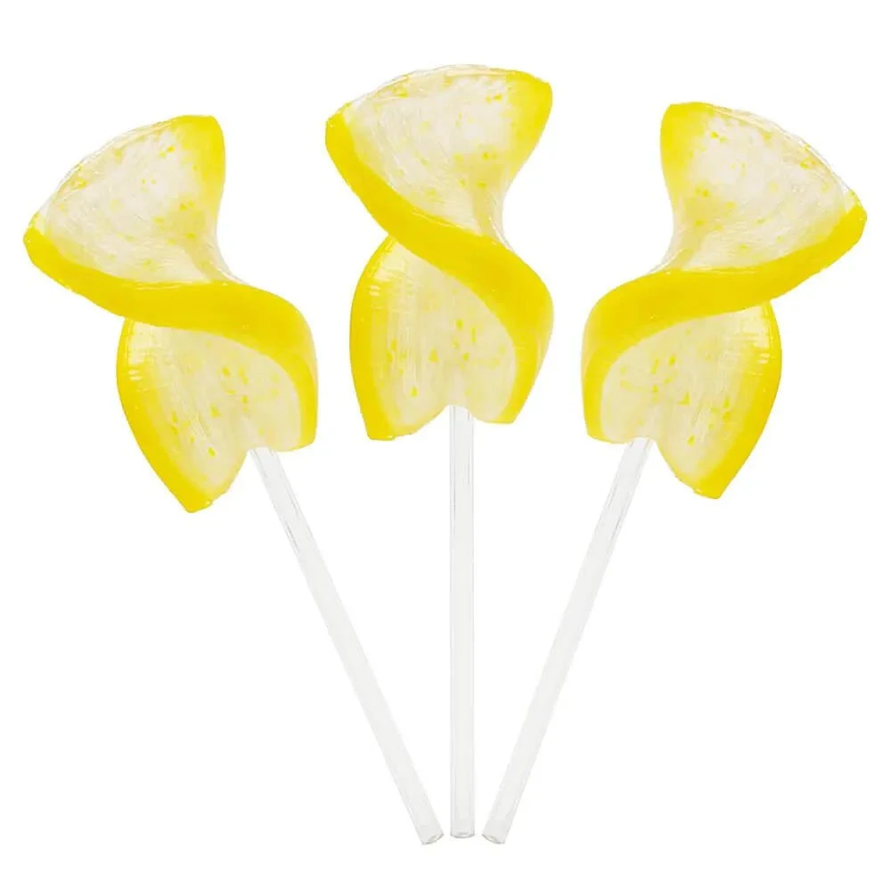 CurlyCutes Petite Crystal Ribbon Pops - Yellow Banana: 20-Piece Jar 3 CurlyCutes Petite Crystal Ribbon Pops - Yellow Banana: 20-Piece Jar
