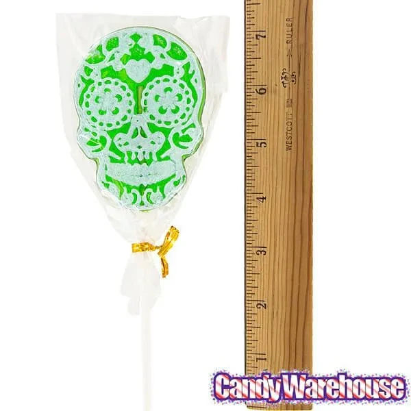 Day Of The Dead Skull Hard Candy Lollipops: 12-Piece Bag 6 Day Of The Dead Skull Hard Candy Lollipops: 12-Piece Bag - Image 4