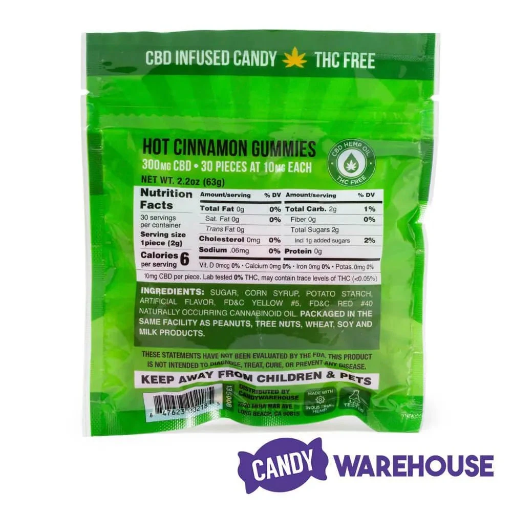 Eddy Edibles Hot Cinnamon CBD Gummies THC Free 300mg: 30 Gummy Bears 6 Eddy Edibles Hot Cinnamon CBD Gummies THC Free 300mg: 30 Gummy Bears - Image 4