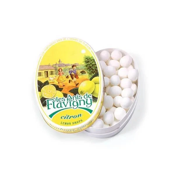 Flavigny Pastilles Candy Tins - Lemon: 8-Piece Box 3 Flavigny Pastilles Candy Tins - Lemon: 8-Piece Box