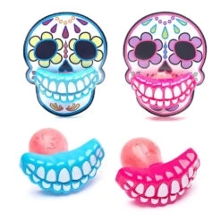 Candy Promotion Shop 21 Flix Candy Day Of The Dead Sweet Skull Lip Pops Candy Packs: 12-Piece Display