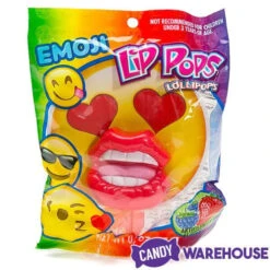 Flix Candy Emoji Lip Pops Candy Packs: 12-Piece Display -Candy Promotion Shop flix candy emoji lip pops candy packs 12 piece display candy warehouse 4