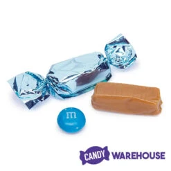 Foiled Caramel Candy - Light Blue: 180-Piece Bag -Candy Promotion Shop foiled caramel candy light blue 180 piece bag candy warehouse 4