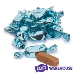 Foiled Caramel Candy - Light Blue: 180-Piece Bag -Candy Promotion Shop foiled caramel candy light blue 180 piece bag candy warehouse 5