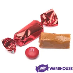 Foiled Caramel Candy - Red: 180-Piece Bag -Candy Promotion Shop foiled caramel candy red 180 piece bag candy warehouse 3