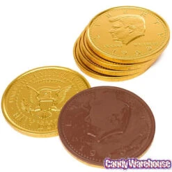 Fort Knox Gold Foiled Milk Chocolate 5-Inch Medallions: 12-Piece Box -Candy Promotion Shop fort knox gold foiled milk chocolate 5 inch medallions 12 piece box candy warehouse 6