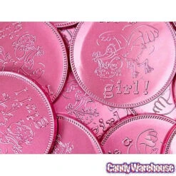 Fort Knox It's A Girl Foiled Milk Chocolate 4-Inch Medallions: 20-Piece Box -Candy Promotion Shop fort knox it s a girl foiled milk chocolate 4 inch medallions 20 piece box candy warehouse 4