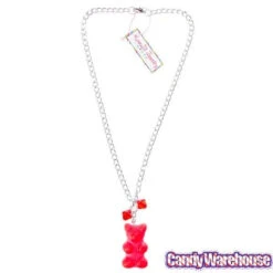 Giant Gummy Bear Necklace - Red -Candy Promotion Shop giant gummy bear necklace red candy warehouse 4