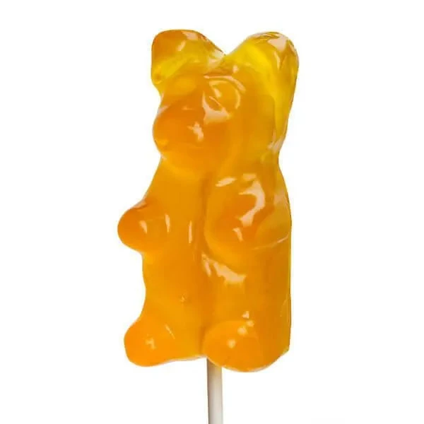 Giant Gummy Bear On A Stick - Lemon 3 Giant Gummy Bear On A Stick - Lemon