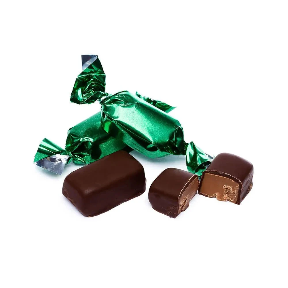 Green Wrapped Mint Dark Chocolate Meltaways: 1LB Bag 3 Green Wrapped Mint Dark Chocolate Meltaways: 1LB Bag