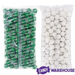 Gumballs Color Combo - Green And White: 4LB Box -Candy Promotion Shop gumballs color combo green and white 4lb box candy warehouse 4
