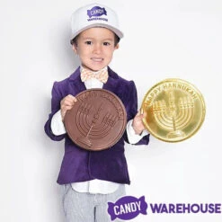 Happy Hanukkah Milk Chocolate Giant Gelt: 8.65-Ounce Coin -Candy Promotion Shop happy hanukkah milk chocolate giant gelt 8 65 ounce coin candy warehouse 4