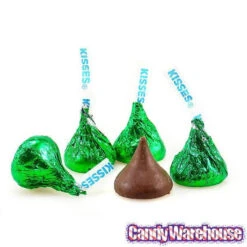 Hershey's Kisses Dark Green Foiled Milk Chocolate Candy: 400-Piece Bag -Candy Promotion Shop hershey s kisses dark green foiled milk chocolate candy 400 piece bag candy warehouse 7