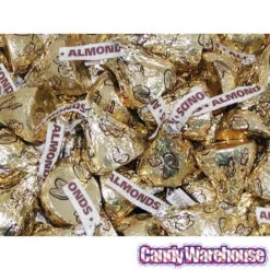 Hershey's Kisses Gold Foiled Milk Chocolate With Almonds Candy: 400-Piece Bag -Candy Promotion Shop hershey s kisses gold foiled milk chocolate with almonds candy 400 piece bag candy warehouse 3