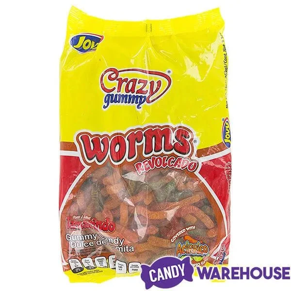 Jovy Crazy Gummy Worms Revolcado Tamarindo Candy: 5LB Bag 4 Jovy Crazy Gummy Worms Revolcado Tamarindo Candy: 5LB Bag - Image 2