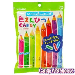Kanro Assorted Colors Pencil Hard Candy: 25-Piece Bag -Candy Promotion Shop kanro assorted colors pencil hard candy 25 piece bag candy warehouse 4
