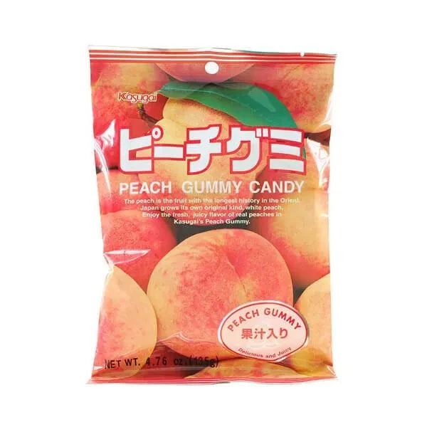Kasugai Peach Gummy Candy: 24-Piece Bag 4 Kasugai Peach Gummy Candy: 24-Piece Bag - Image 2
