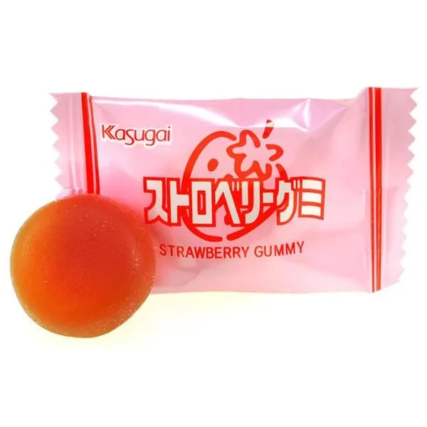Kasugai Strawberry Gummy Candy: 24-Piece Bag 3 Kasugai Strawberry Gummy Candy: 24-Piece Bag