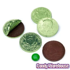 Kiwi Green Foiled Milk Chocolate Coins: 1LB Bag -Candy Promotion Shop kiwi green foiled milk chocolate coins 1lb bag candy warehouse 3