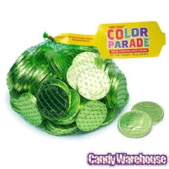 Kiwi Green Foiled Milk Chocolate Coins: 1LB Bag -Candy Promotion Shop kiwi green foiled milk chocolate coins 1lb bag candy warehouse 5
