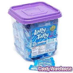 Laffy Taffy Candy - Blue Raspberry: 145-Piece Tub -Candy Promotion Shop laffy taffy candy blue raspberry 145 piece tub candy warehouse 3