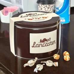 Lancaster Soft Cremes - Caramel, Vanilla, And Butterscotch - Caramel Candy: 2.5LB Gift Tin -Candy Promotion Shop lancaster soft cremes caramel vanilla and butterscotch caramel candy 2 5lb gift tin candy warehouse 3