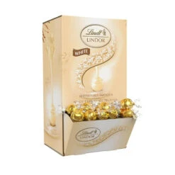 Lindt Chocolate Lindor Truffles - White Chocolate: 120-Piece Box -Candy Promotion Shop lindt chocolate lindor truffles white chocolate 120 piece box candy warehouse 4