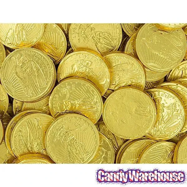 Madelaine Gold Foiled Milk Chocolate Coins - Medium: 5LB Bag 5 Madelaine Gold Foiled Milk Chocolate Coins - Medium: 5LB Bag - Image 3
