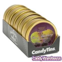 McKeever & Danlee Bon Bons Candy Tins - Pear & Blackberry: 6-Piece Box -Candy Promotion Shop mckeever and danlee bon bons candy tins pear and blackberry 6 piece box candy warehouse 3