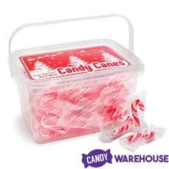 Mini Candy Canes - Red And White: 100-Piece Tub -Candy Promotion Shop mini candy canes red and white 100 piece tub candy warehouse 5