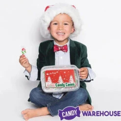 Mini Candy Canes - Red, Green, And White: 100-Piece Tub -Candy Promotion Shop mini candy canes red green and white 100 piece tub candy warehouse 3