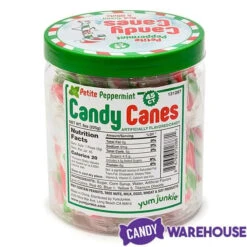 Mini Candy Canes - Red, Green, And White: 45-Piece Jar -Candy Promotion Shop mini candy canes red green and white 45 piece jar candy warehouse 4