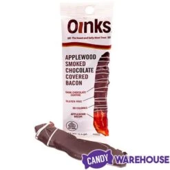 Oinks Applewood Smoked Chocolate Covered Bacon -Candy Promotion Shop oinks applewood smoked chocolate covered bacon candy warehouse 3